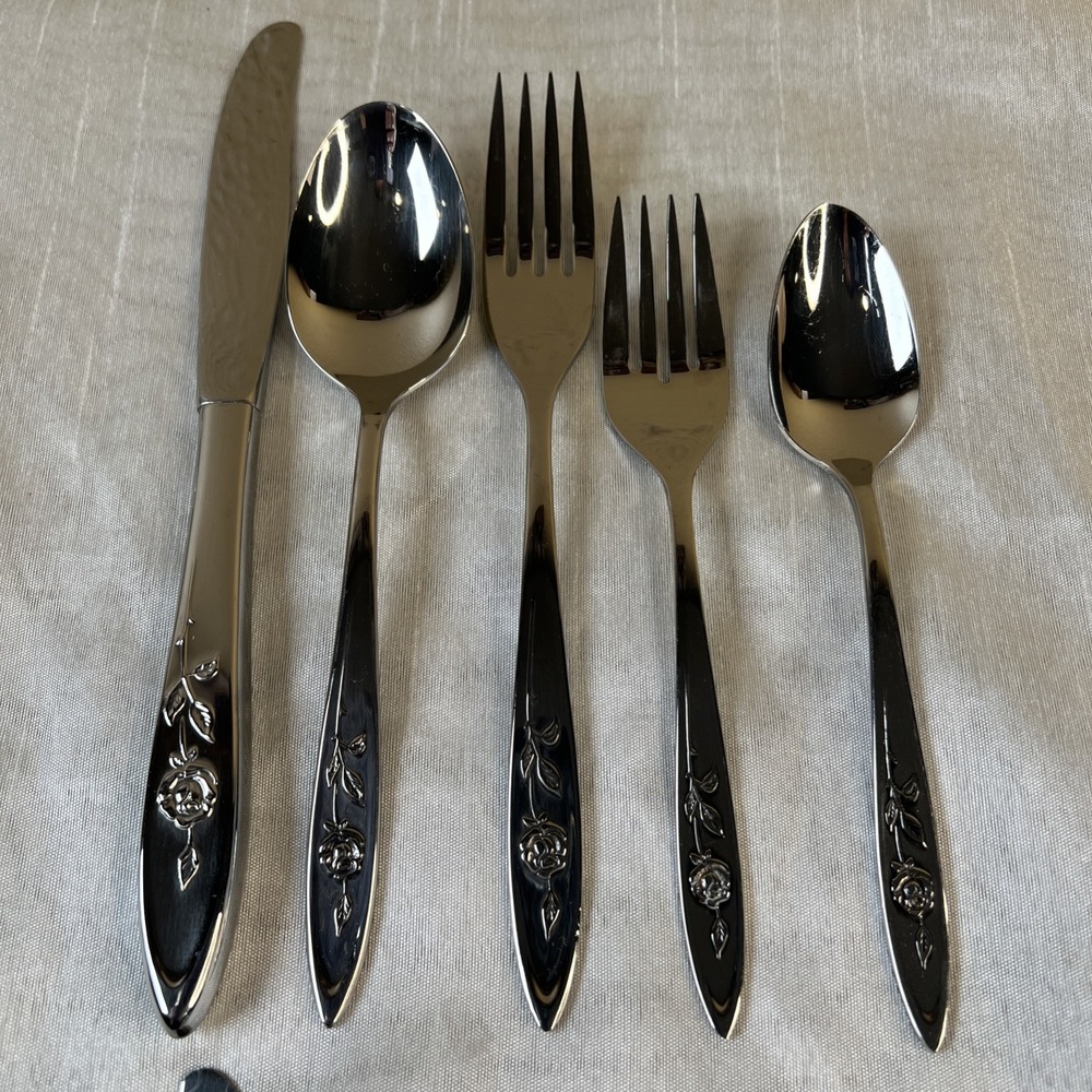 ONEIDA Stainless Community MY ROSE 20 Pc. Flatware Set Service For 4 USA Made - Picture 3 of 6